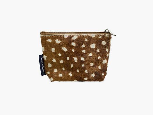 Lovergreen bags and doormats and entrance mats motif makeup bag made of brown/natural colored leather