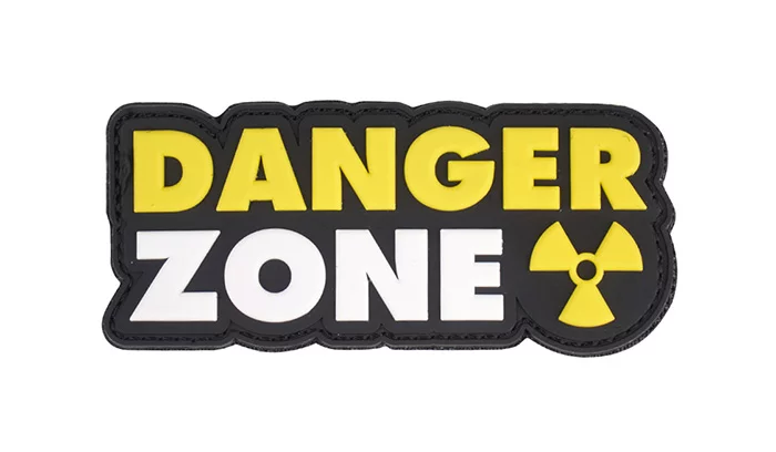 Patch 3D - Danger Zone - Giallo / Bianco - 444130-7332 - 101 Inc., immagine 1 di 2