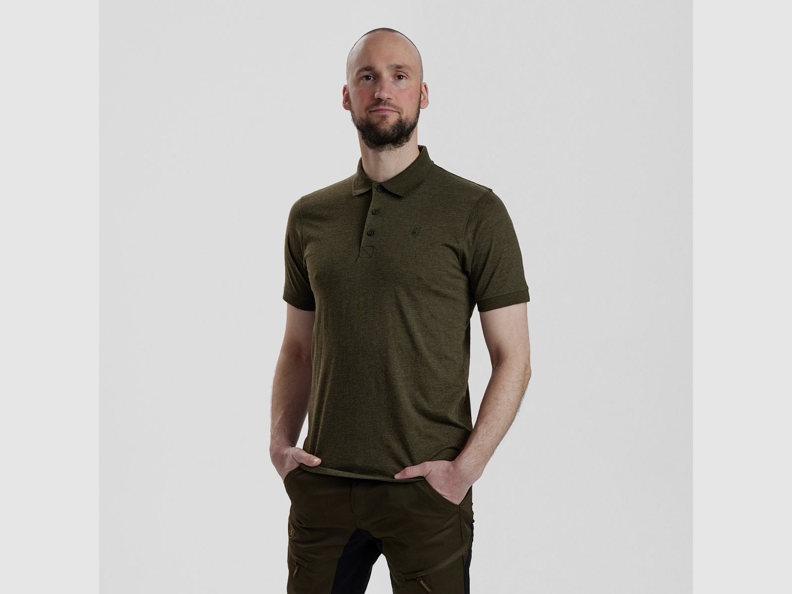 Gunnar Polo Hemd - Adventure Green Melange – Größe: 2XL
