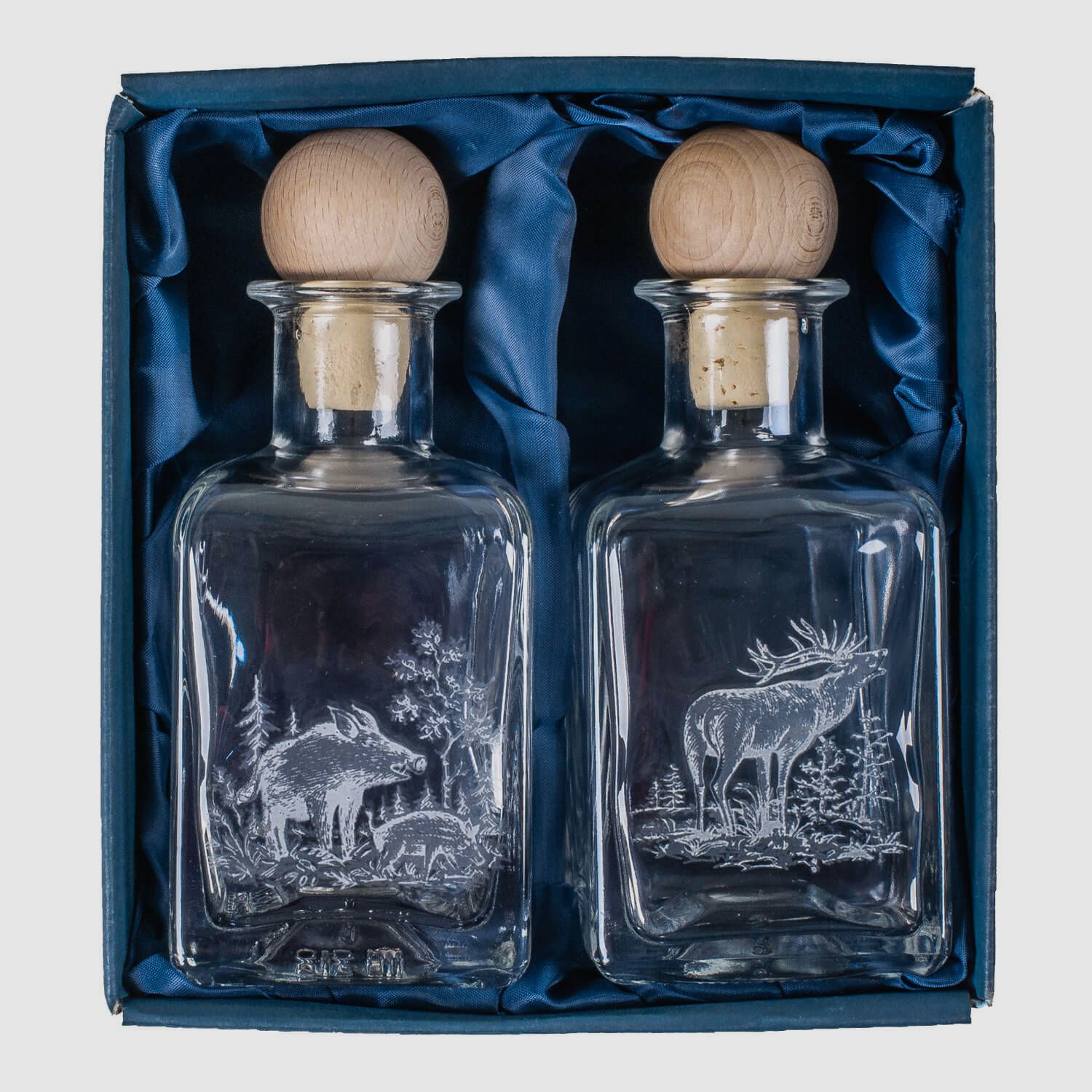 Essig und Öl Flaschen mit Jagddekor