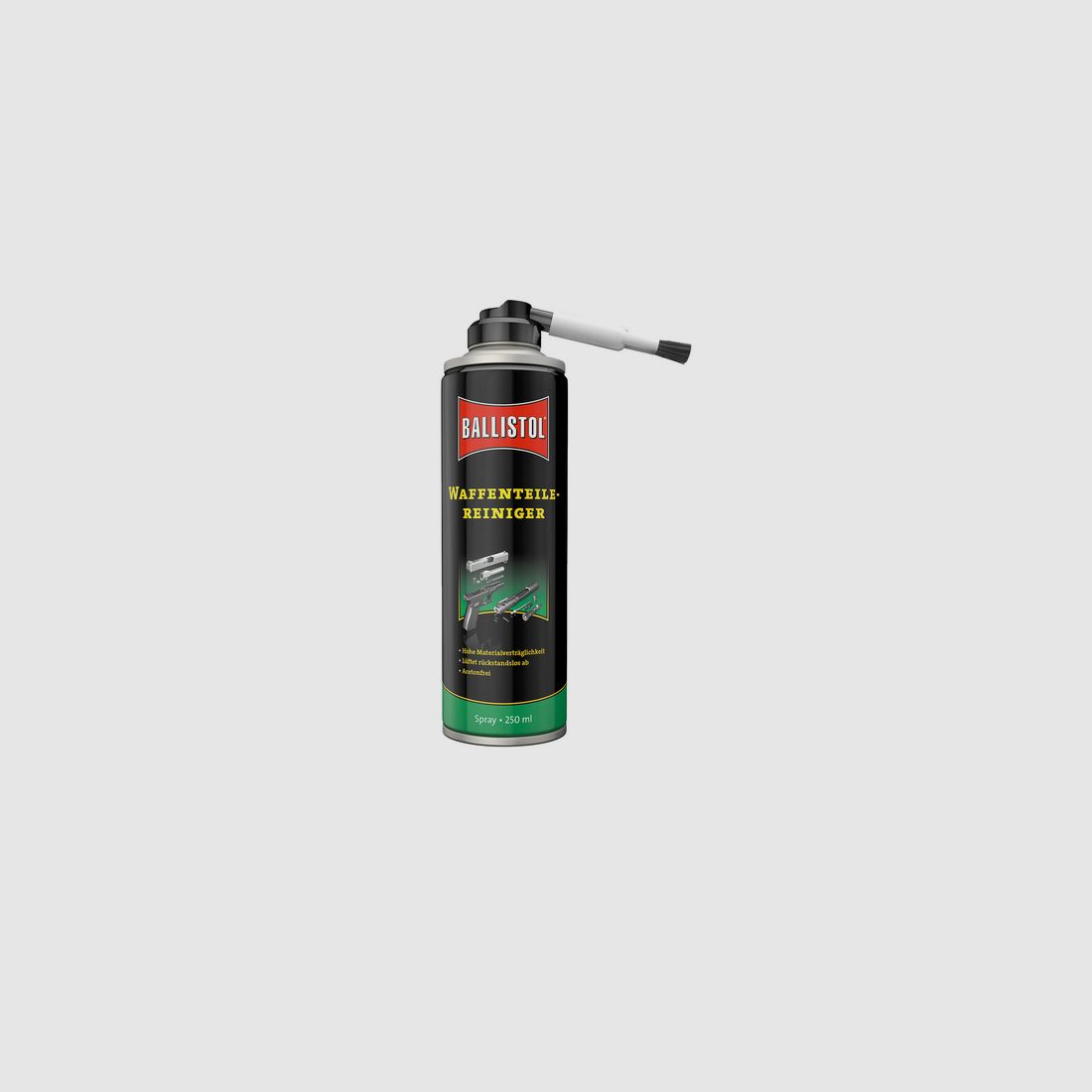 BALLISTOL Waffenteilereiniger 250ml Flasche mit Aufsteckbürste