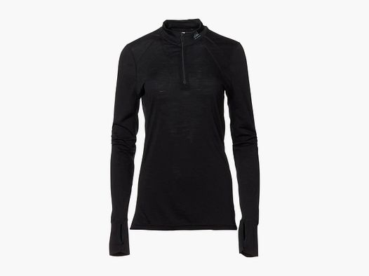 aclima Aclima Pullover LightWool Zip Shirt jet black Frauen