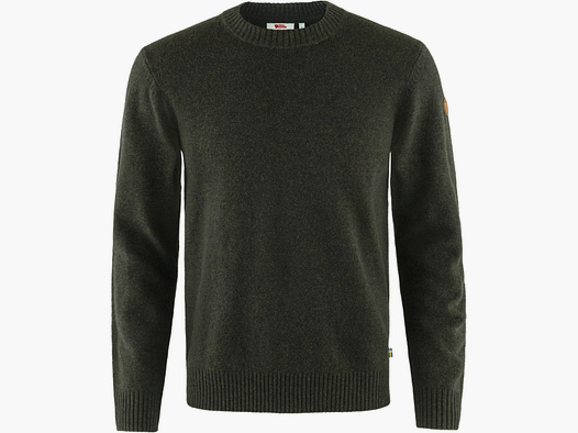 FJÄLLRÄVEN Övik Round-Neck Sweater M Dark Olive