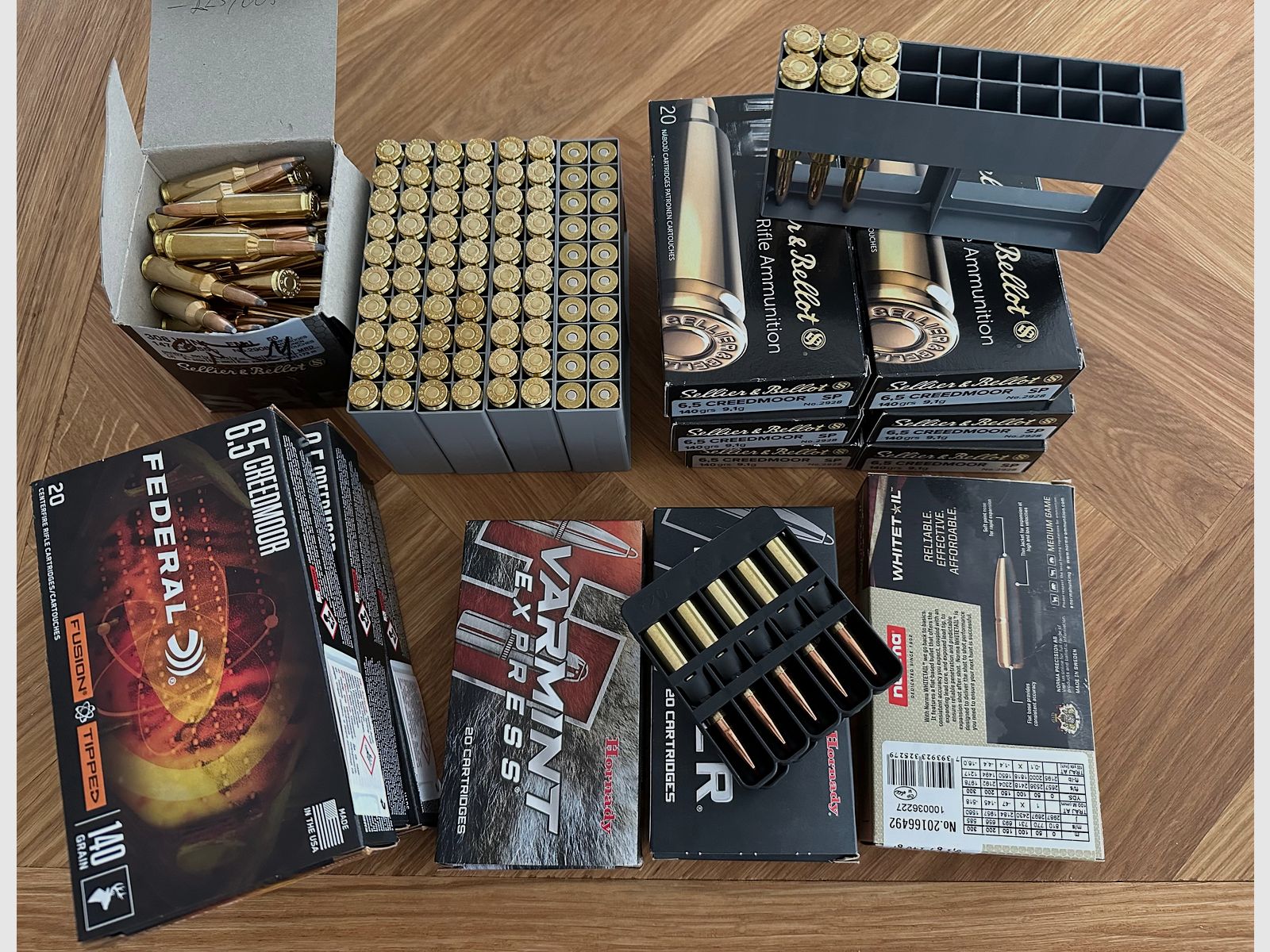 370 rounds 6.5 Creedmoor Sellier & Bellot, Federal, Lapua, Norma