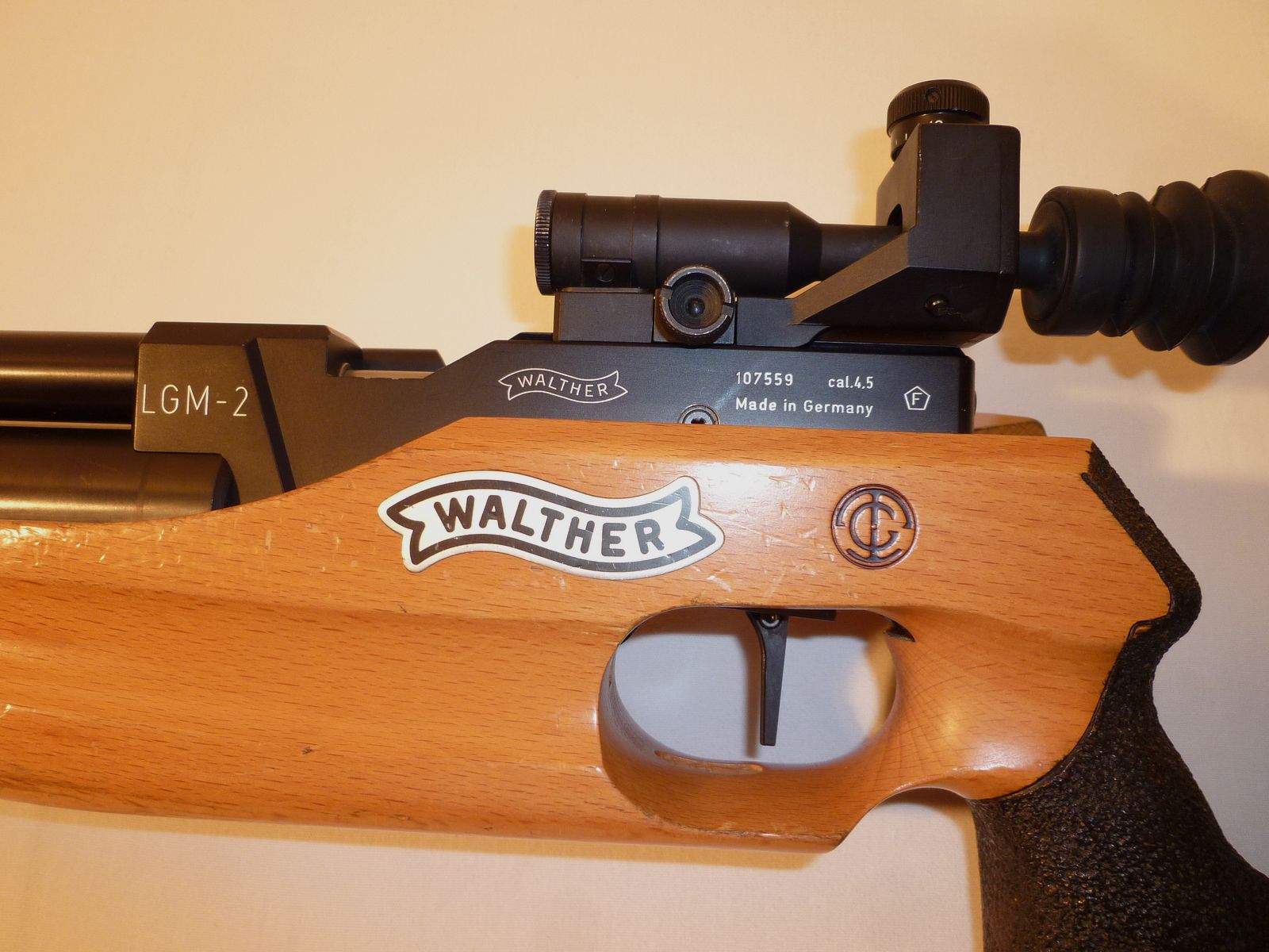 Match-Luftgewehr Walther LGM - 2 rechts / links Jugendgewehr SN107559