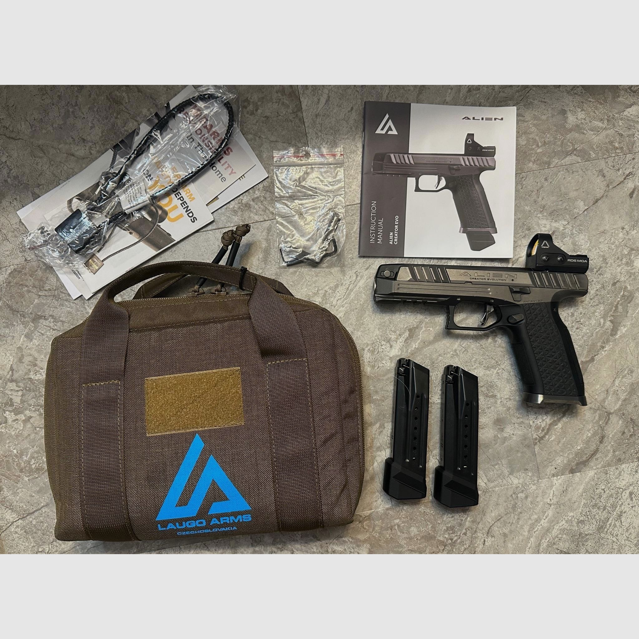 Laugo Arms Alien Creator Evolution Cal. 9mm Luger, Vollset!