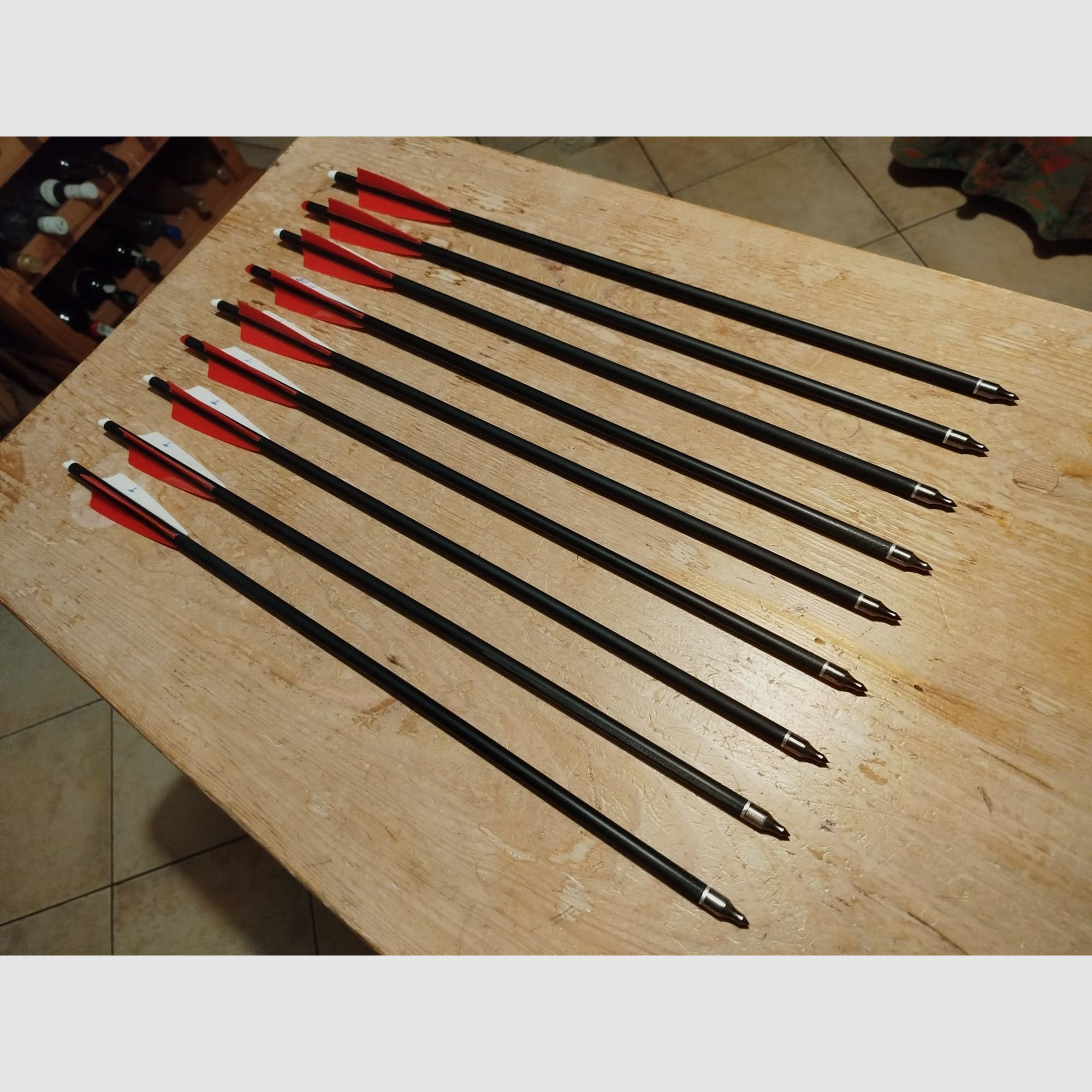 Crossbow bolts, arrows, length 20", 9 pieces
