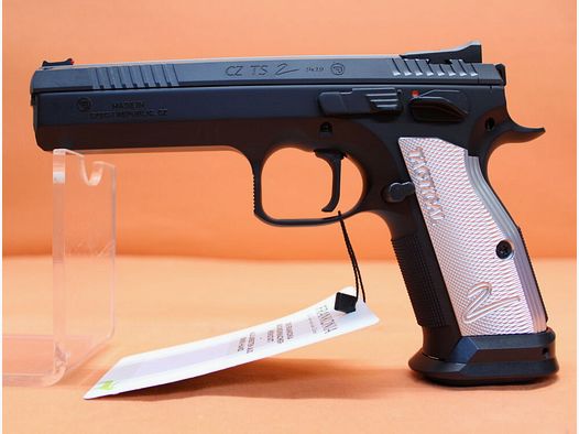 CZUB Ha.Pistol 9mm Luger CZUB CZ 75 TS2 Tactical Sports Silver 134mm barrel/ aluminum grip panels
