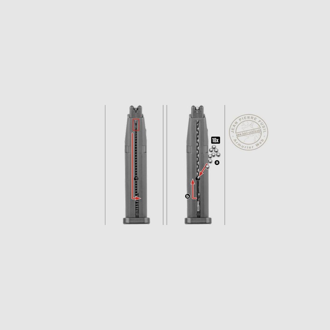 UMAREX - Magazin für GLOCK 17 Gen4 Blowback - 4,5 mm BB, Bild 2 von 3