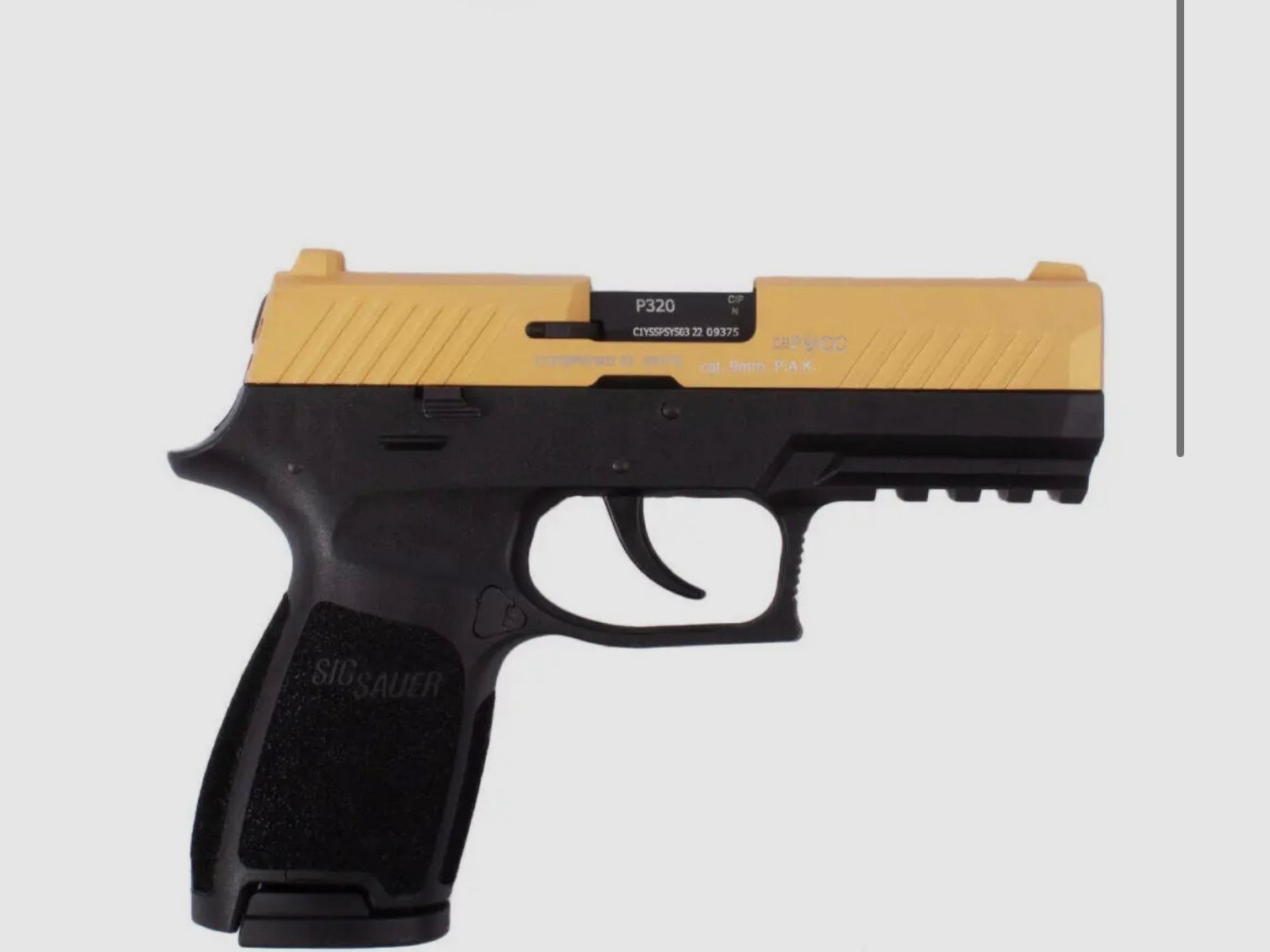 SIG SAUER P320 GOLD SCHRECKSCHUSSPISTOLE IM KALIBER 9 MM P.A.K.