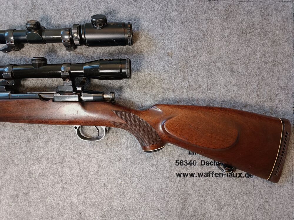 Frankonia Würzburg 98er Stutzen with two scopes + manual safety + set trigger