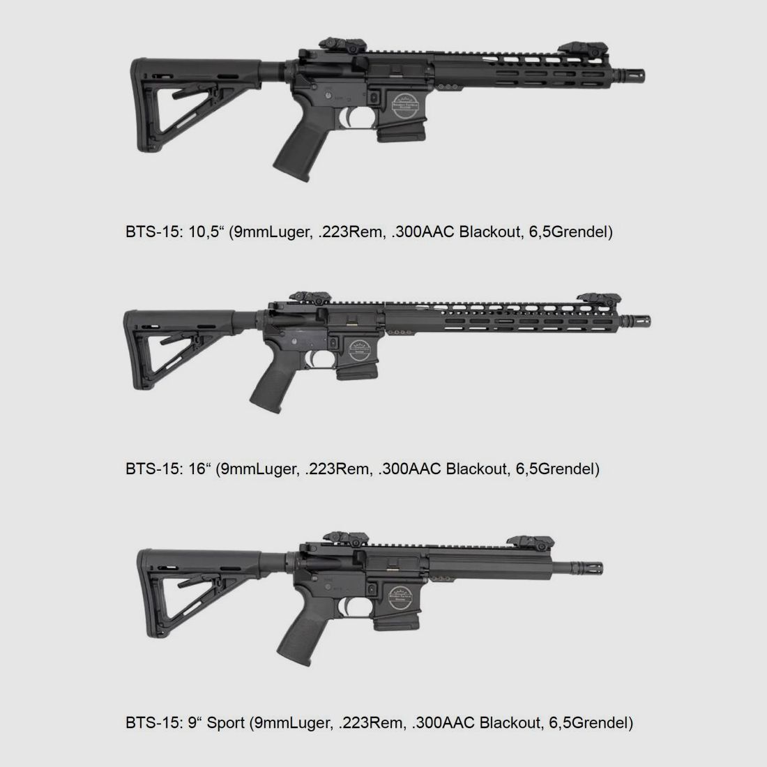 Bavarian Tactical Systems BTS BTS-15 AR15 arma completa o sistema de conversión