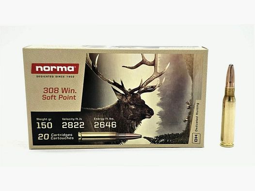Norma 308 WIN Norma Soft Point 9,7g / 150gr
