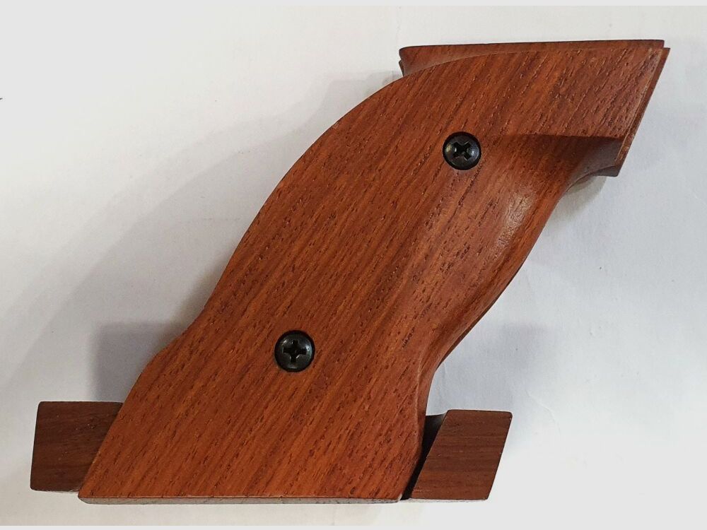 Cubierta de agarre desconocida para pistola, fabricante desconocido y modelo asociado, madera, izquierda, imagen 2 de 2