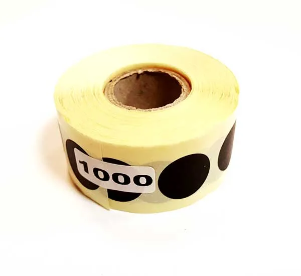 Schwarze Schusspflaster – Durchmesser 16 mm (1000 Stück)