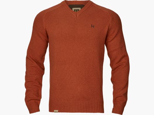 Härkila Vincent Merino V-Neck Pullover Herr Bombay brown M
