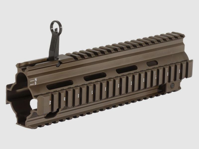 Heckler & Koch HK416 / MR223 Quad Rail Handschutz mit Klappkorn RAL8000