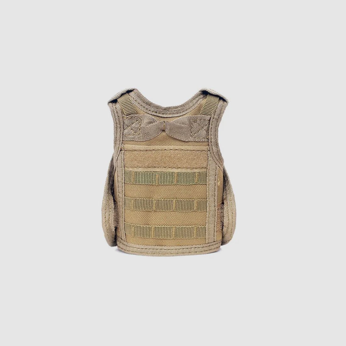 Mini protective vest for beer bottle / wine bottle / thermos bottle - sand