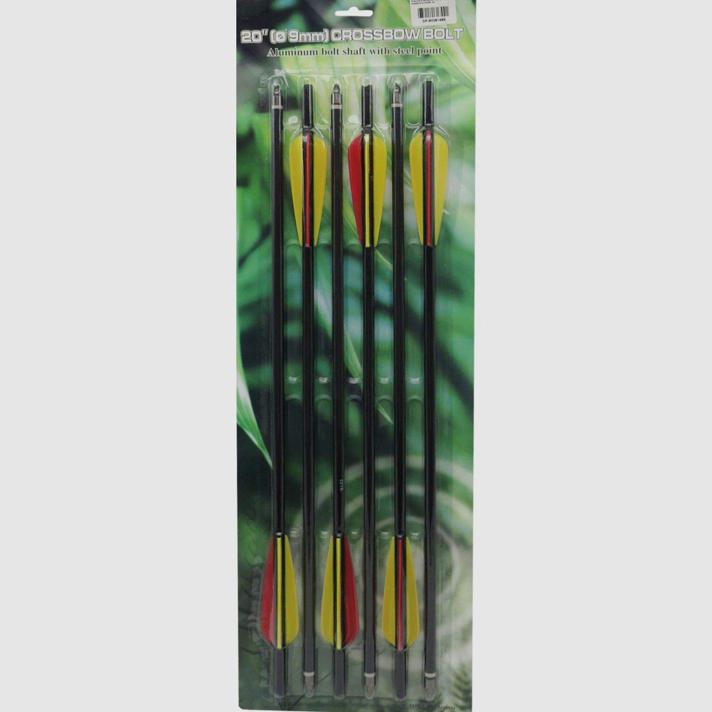 Flèche en aluminium noir pour arbalète fusil 53 cm paquet de 6 pièces