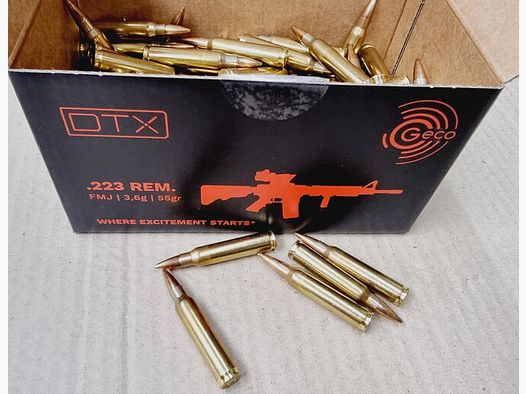 .223/55grs Geco DTX FMJ 600 stk.