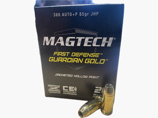 MAGTECH FIRST DEFENSE GUARDIAN GOLD 9MM SHORT/.380AUTO - 85GRS. - 20 ROUNDS