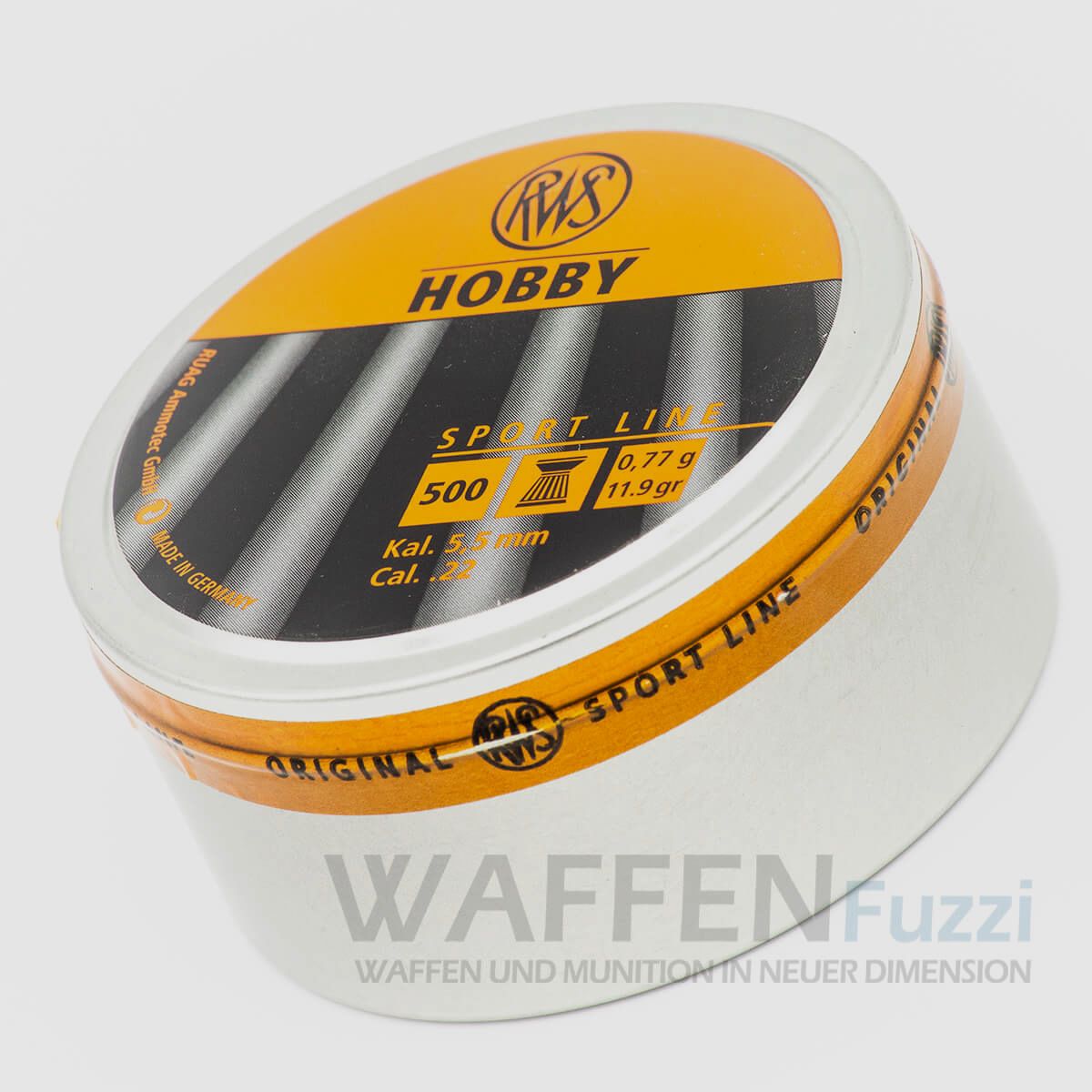 RWS Hobby Vlakkop Diabolo Kaliber 5,5mm 0,77g 500 stuks.