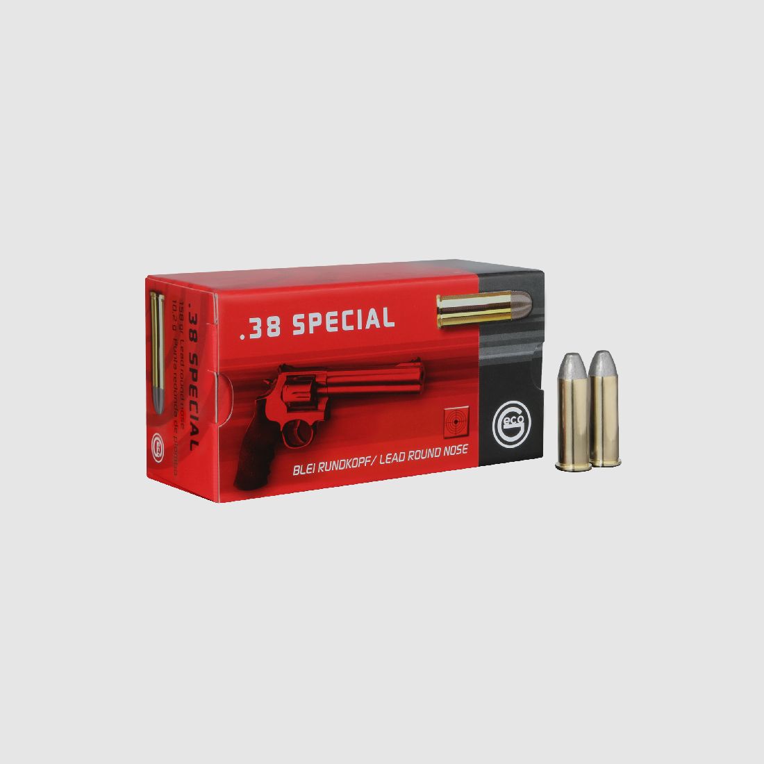 GECO revolver cartridge .38 Special lead round nose