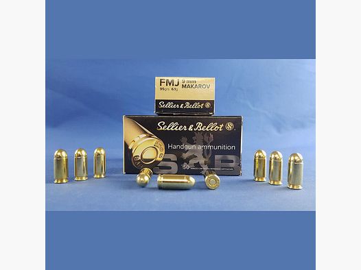 Sellier&Bellot 9mm Makarov FMJ 95grs 6,1g