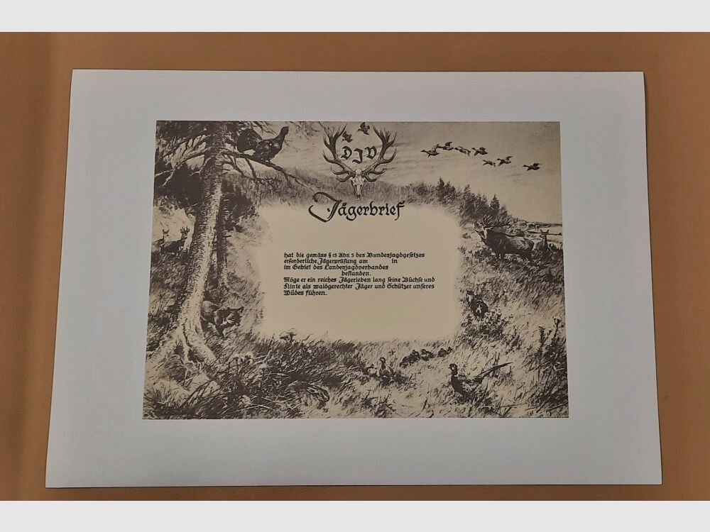 Jewelry certificate Hunter's certificate document