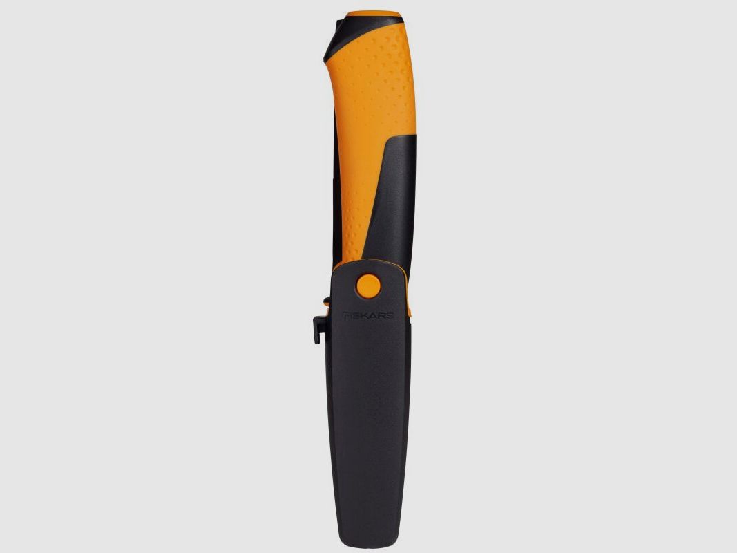 Fiskars Universalmesser mit Schleifstein orange