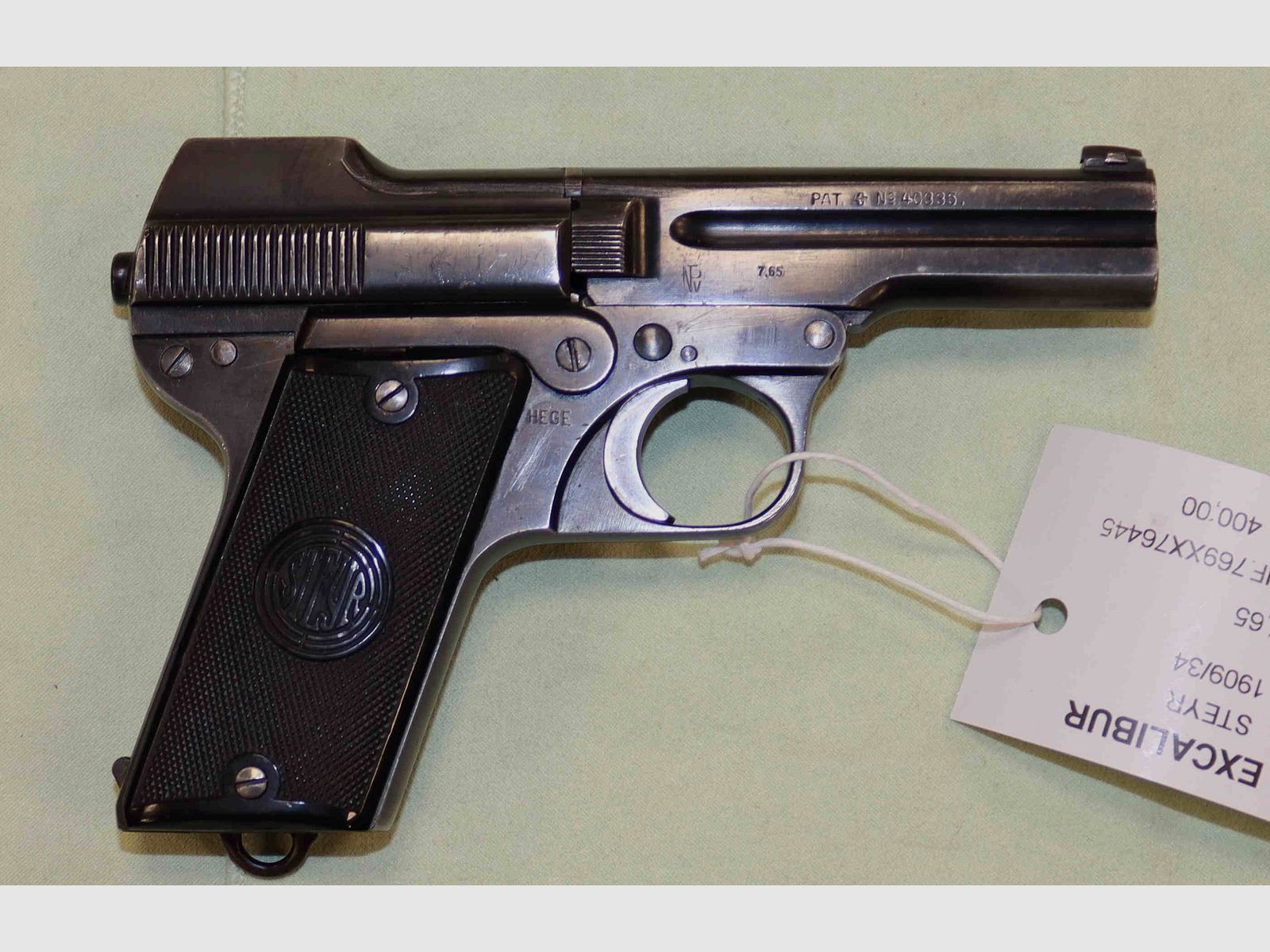 Pistole Steyr Modell 1909/34 Kaliber 7.65, Bild 3 von 5