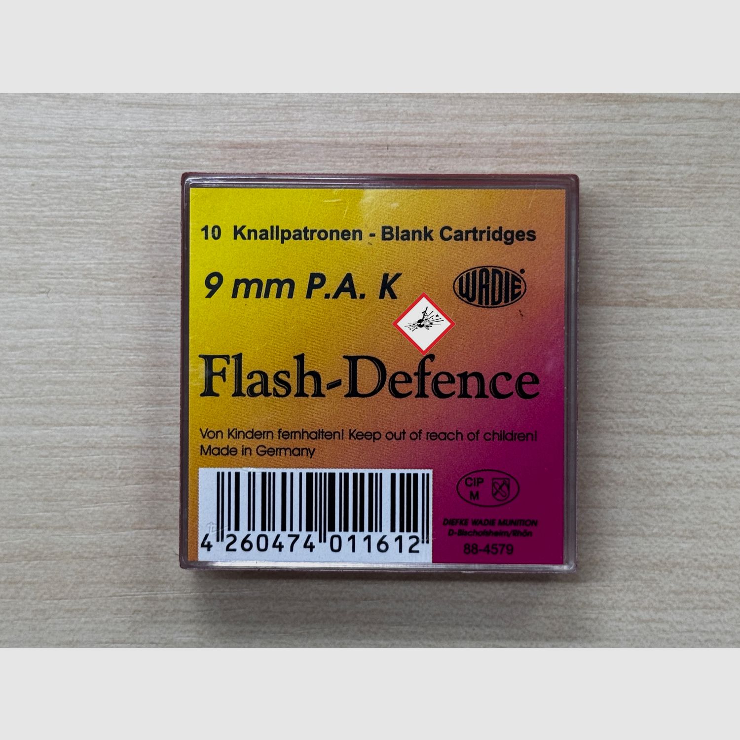 Wadie cartuchos de fogueo calibre 9mm P.A.K Flash Defense