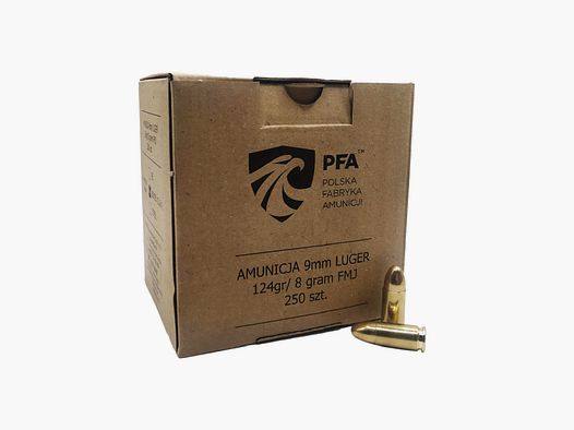 Amunicja PFA 9x19mm FMJ 8g (250)