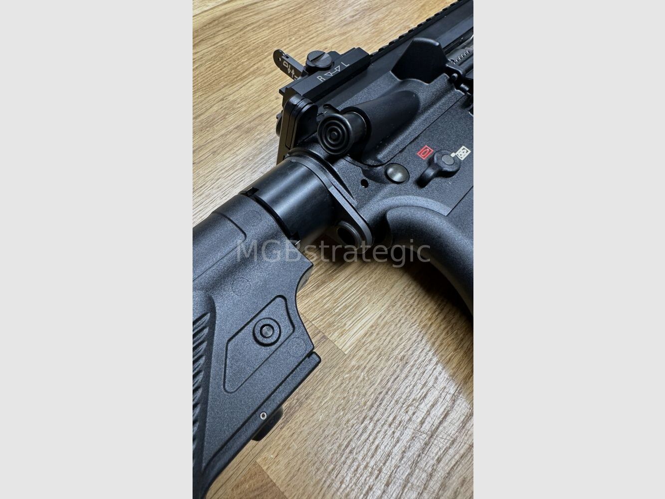 Heckler & Koch MR223 A3 Slim-Line 14,5" Lauf - halbautom. Büchse .223Rem	 Das zivile H&K 416 - mit Original H&K QD End-Plate (doppelt neu verstemmt, siehe Foto)