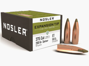 Nosler Geschoss .375/.375 E-Tip 260GR Tipped Boat Tail 50 Stück