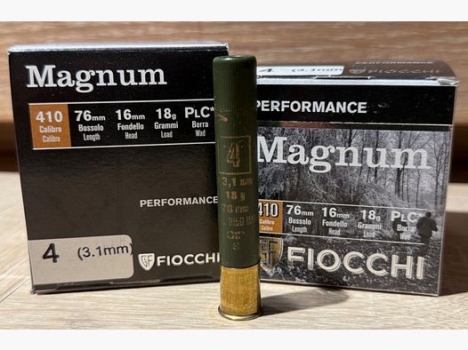 Fiocchi Performance Magnum - 410/76 - 18g - Nr. 4 (3,1mm) - Blei