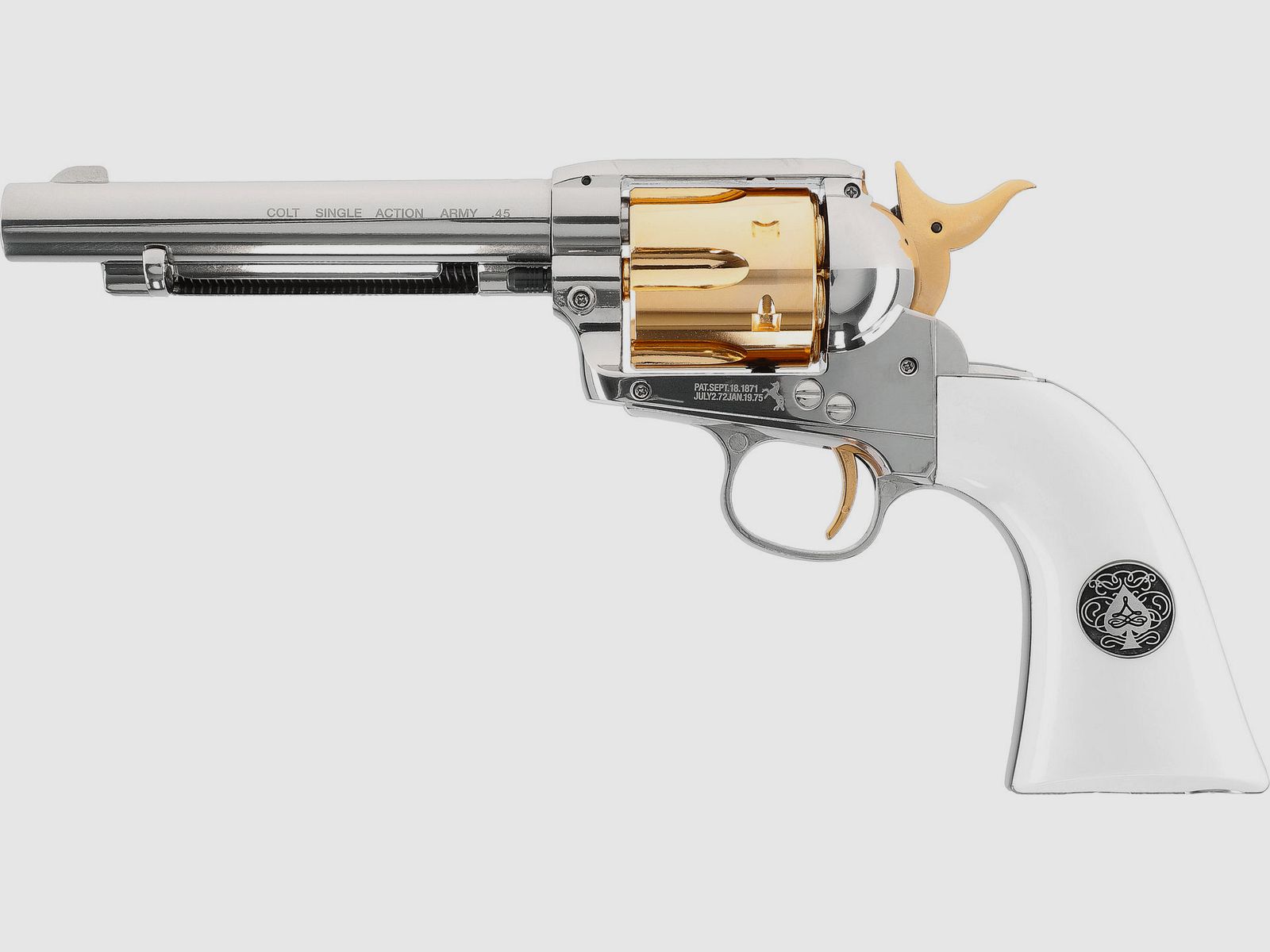 Colt Single Action Army SAA CO2-Revolver Smoke Wagon CHR-WHT 4,5 mm Diabolo