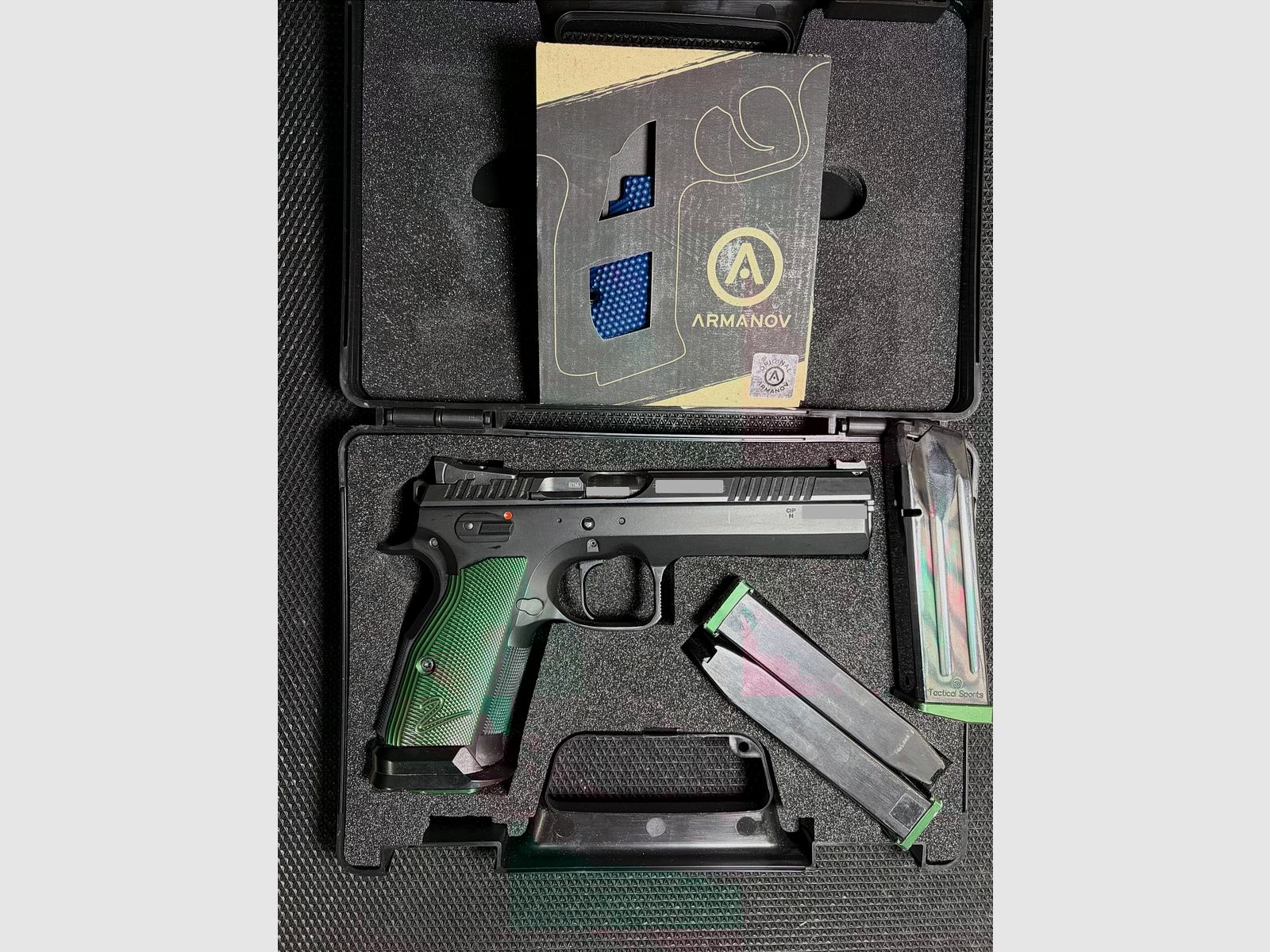 CZ 75 Tactical Sports II — Racing Green — Very good condition — 4 magazines + bag & spring set