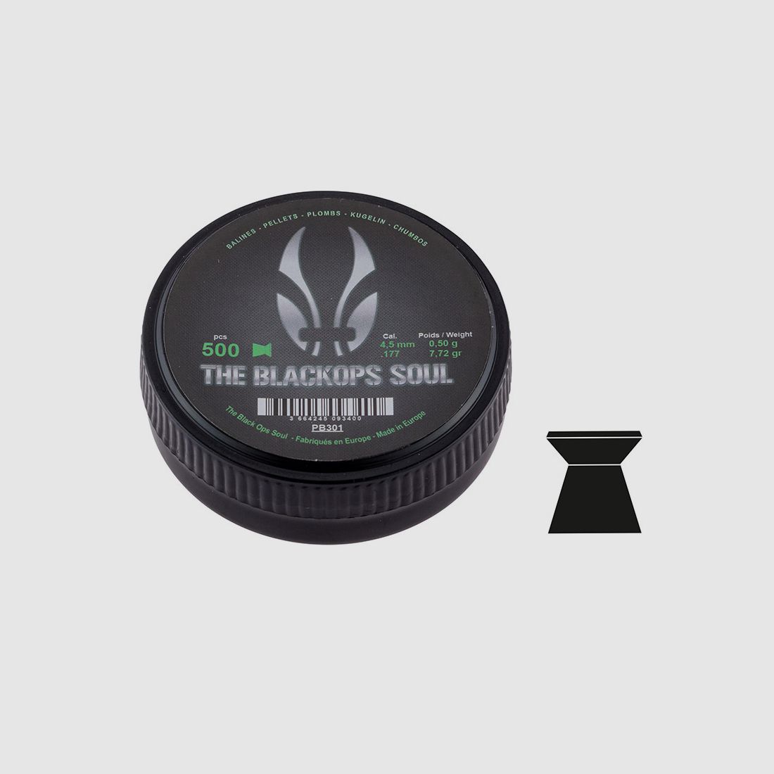 Pallini BO Black Ops Soul 4,5mm piatti x500