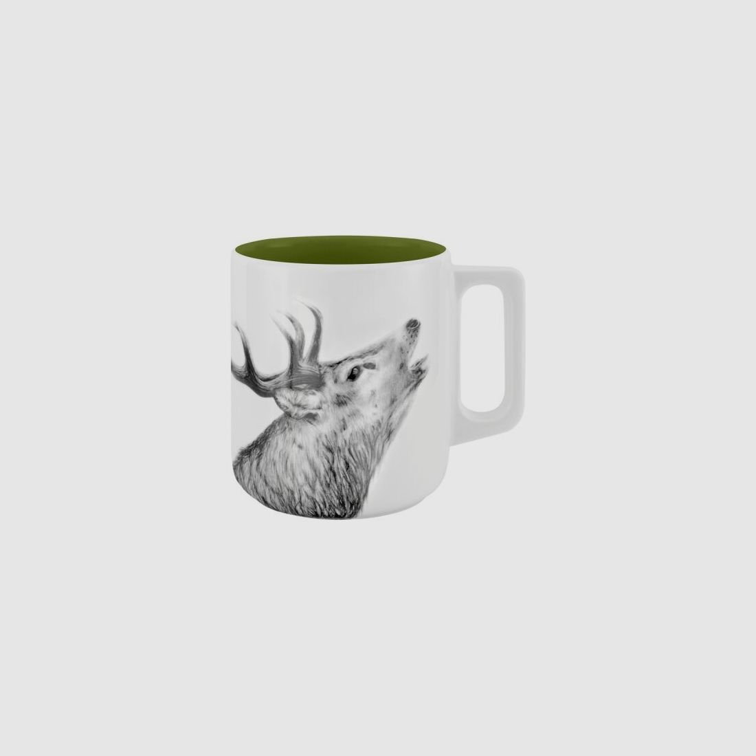 mittelpunkt. Tasse mit Henkel mit Hirschmotiv Unterm Baum 370ml
