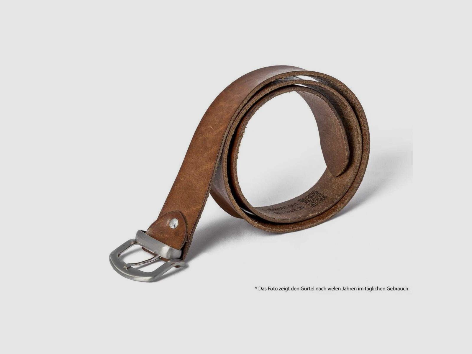 Ceinture en cuir pour femmes sur mesure marron tannage naturel, image 4 sur 6