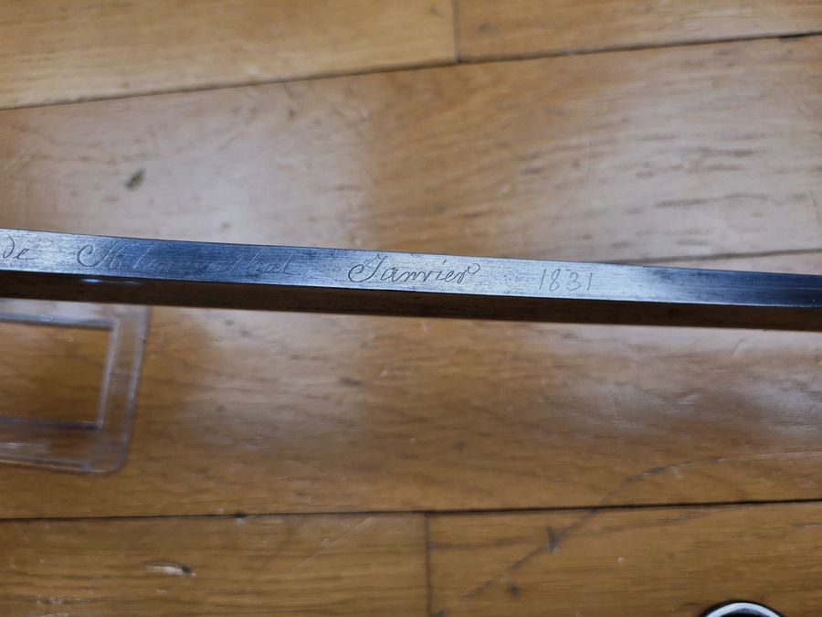 Säbel Offizier der leichten Kavallerie Mod. 1822 unmodifiziert 1882 Klingenthal 1831 – 9. Jäger zu Pferd Futteral der Vorschrift 1822 – TBE, Bild 21 von 27