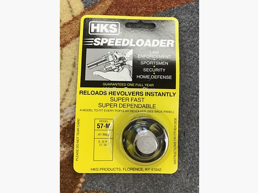 HKS Speedloader Mod. 57M, f. S&W N Rahmen Revolver M57, 58, 657, cal. .41 Remington Magnum