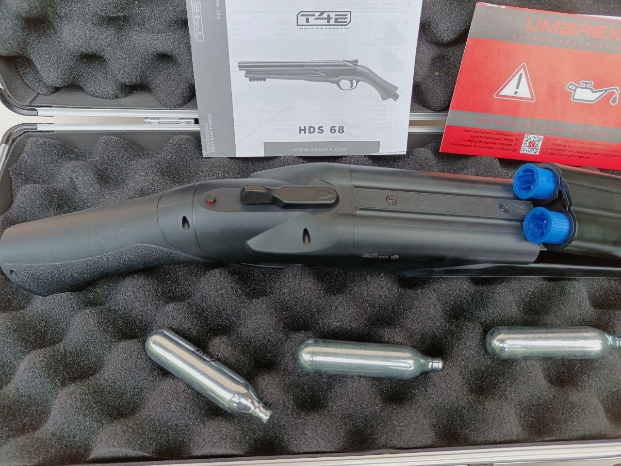 Umarex HDS 68 T4E CO2 Markierer Shotgun Schrotflinte mit Munition Koffer Rechnung 2024