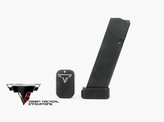 TTI Competition Base Pad Glock 9/40 Double Stack +0 Flat Black
