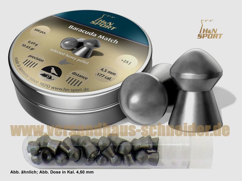 Testpack 20 StĂĽck H N Baracuda Match, extra schwer Kaliber 5,52 mm