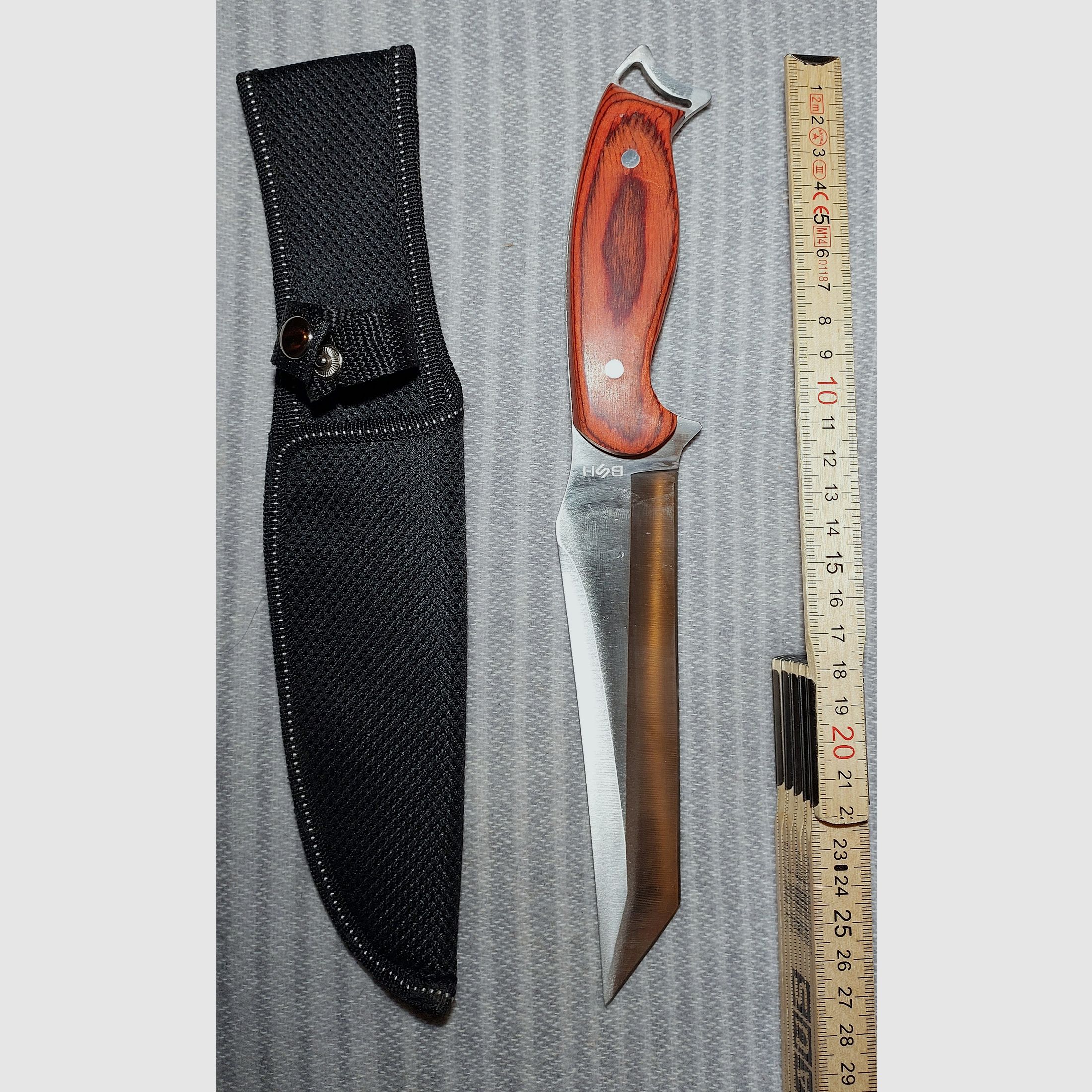 Cuchillo de campo con hoja Tantok y mango de madera Pakkaholz – ¡incl. 30 cm NUEVO!