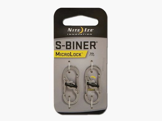 Nite Ize Nite Ize Karabiner S-Biner MicroLock 2er Pack - Silber