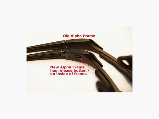 Alpha Modell - Extra Rahmen, Rahmen: Glänzend Schwarz-Rot - Neues Modell
