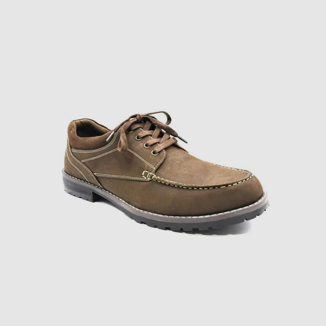 Scarpe Derby in pelle pieno fiore marrone 39-46, immagine 2 di 10